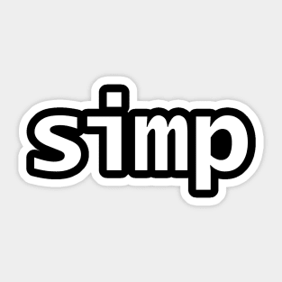 Simp Gen Z Slang Sticker